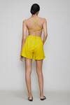 Shop_Mati_Yellow Cotton Bralette And Shorts Sets_at_Aza_Fashions