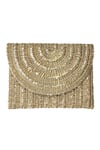 Buy_Kokommo_Gold Brocade Ra Flap Clutch _at_Aza_Fashions