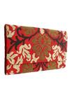 Shop Kokommo Red Embroidery, Beads Bella Flap Clutch at Aza Fashions Shop_Kokommo_Red Embroidery, Beads Bella Flap Clutch _at_Aza_Fashions