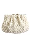 Buy Kokommo White Handwoven Bead Clutch at Aza Fashions Buy_Kokommo_White Handwoven Bead Clutch _at_Aza_Fashions