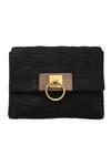 Shop_Kokommo_Black Handwoven Palermo Flap Clutch _at_Aza_Fashions