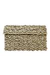 Shop_Kokommo_Gold Embellished Handwoven Turin Flap Clutch _at_Aza_Fashions