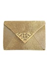 Buy Kokommo Gold Embellished Beaded Jardin Flap Clutch at Aza Fashions Buy_Kokommo_Gold Embellished Beaded Jardin Flap Clutch _at_Aza_Fashions
