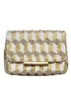 Buy_Kokommo_Gold Sequins Miami Flap Clutch _at_Aza_Fashions