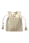 Buy_Kokommo_Silver Embellished Deco Velvet Potli Bag _at_Aza_Fashions