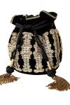 Buy Kokommo Black Embellished Jiana Velvet Potli Bag at Aza Fashions Buy_Kokommo_Black Embellished Jiana Velvet Potli Bag _at_Aza_Fashions