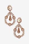 Buy_Prerto_Gold Plated Swarovski Crystal Cynthia Floral Danglers_at_Aza_Fashions