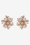 Prerto_Elsa Floral Crystal Statement Studs Earrings_Online_at_Aza_Fashions