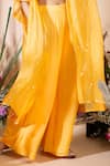 Shop_Bhumika Grover_Yellow Embellished Blouse And Palazzo Set _Online_at_Aza_Fashions