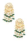 Shop_Hrisha Jewels_Tiered Bead Drop Danglers_at_Aza_Fashions