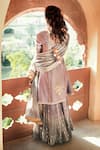 Shop_MATSYA_Grey Chanderi Silk Scoop Neck Kurta Set  _at_Aza_Fashions