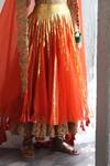 Shop_Aikeyah_Orange Chanderi Embroidered Lehenga Set_Online_at_Aza_Fashions