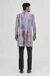 Shop_Gaurav Katta_Grey Italian Cotton Satin Tie-dye Coat _at_Aza_Fashions