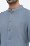 Gaurav Katta_Blue Cotton Shirt _at_Aza_Fashions