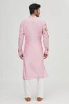 Shop_Gaurav Katta_Pink Summer Silk Embroidered Kurta _at_Aza_Fashions