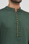 Gaurav Katta_Green Modal Cotton Kurta _at_Aza_Fashions