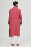 Shop_Gaurav Katta_Maroon Modal Cotton Kurta _at_Aza_Fashions