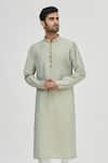 Buy Gaurav Katta Green Summer Silk Kurta at Aza Fashions Buy_Gaurav Katta_Green Summer Silk Kurta _at_Aza_Fashions