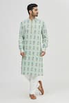 Buy Gaurav Katta Blue Cotton Printed Kurta Online at Aza Fashions Buy_Gaurav Katta_Blue Cotton Printed Kurta _Online_at_Aza_Fashions