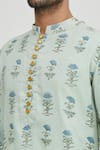 Gaurav Katta Blue Cotton Printed Kurta at Aza Fashions Gaurav Katta_Blue Cotton Printed Kurta _at_Aza_Fashions