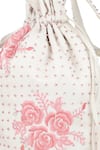 Shop_Chhaya Mehrotra_White Embroidered Floral Potli Bag _at_Aza_Fashions