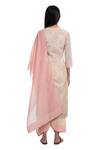 Shop Chhaya Mehrotra Pink Kurta Handwoven Chanderi Salwar Cotton Round Set at Aza Fashions Shop_Chhaya Mehrotra_Pink Kurta Handwoven Chanderi Salwar Cotton Round Set _at_Aza_Fashions