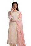 Chhaya Mehrotra Pink Kurta Handwoven Chanderi Salwar Cotton Round Set Online at Aza Fashions Chhaya Mehrotra_Pink Kurta Handwoven Chanderi Salwar Cotton Round Set _Online_at_Aza_Fashions