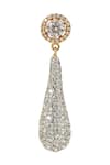 Minaki_Gold Plated Zari Stone Danglers _Online_at_Aza_Fashions