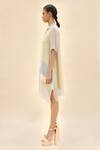 Buy Abhishek Sharma Grey Chiffon Shirt Collar Colorblock Dress Online at Aza Fashions Buy_Abhishek Sharma_Grey Chiffon Shirt Collar Colorblock Dress _Online_at_Aza_Fashions