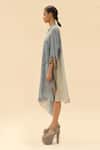 Buy Abhishek Sharma Blue Mandarin Collar Tie-dye Print Shirt Dress Online at Aza Fashions Buy_Abhishek Sharma_Blue Mandarin Collar Tie-dye Print Shirt Dress _Online_at_Aza_Fashions