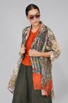 Buy Yavi Multi Color 100% Linen Open Printed Jacket at Aza Fashions Buy_Yavi_Multi Color 100% Linen Open Printed Jacket _at_Aza_Fashions