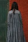 Shop_Chambray & Co._Grey Cotton Mul Round Tiered Maxi Dress _at_Aza_Fashions