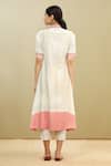 Shop_Brij_White Kora Embroidery Mandarin Collar Tunic _at_Aza_Fashions