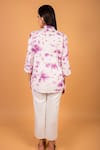 Shop_Priya Chaudhary_White Cotton Embroidery Tie-dye Tunic And Pant Set For Kids_at_Aza_Fashions