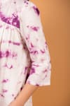 Shop_Priya Chaudhary_White Cotton Embroidery Tie-dye Tunic And Pant Set For Kids_Online_at_Aza_Fashions