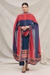 Shop_Meghna Panchmatia_Red Chanderi Silk Dupatta _at_Aza_Fashions
