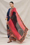 Buy_Meghna Panchmatia_Pink Chanderi Silk Dupatta _at_Aza_Fashions