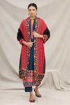 Shop_Meghna Panchmatia_Pink Chanderi Silk Dupatta _at_Aza_Fashions