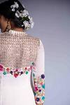 Buy_Rachit Khanna_Beige Georgette Embroidery Round Kurta Set  _Online_at_Aza_Fashions
