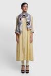 Shop_Dusala_Grey Silk Printed Stole_at_Aza_Fashions