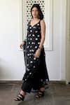Buy_Taro_Black Dupatta Chiffon, Kurta Handwoven Cotton Silk, Pant Mulmul Set _Online_at_Aza_Fashions