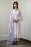 Buy Taro Pink Anarkali And Pant Handwoven Cotton, Dupatta Chiffon V Neck Set at Aza Fashions Buy_Taro_Pink Anarkali And Pant Handwoven Cotton, Dupatta Chiffon V Neck Set _at_Aza_Fashions