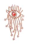 Esme By Aashna Dalmia_Gold Plated Stones Evil Eye Studded Earrings _Online_at_Aza_Fashions