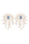 Esme by Aashna Dalmia_Gold Plated Stones Evil Eye Studded Earrings _Online_at_Aza_Fashions