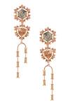 Buy_Esme By Aashna Dalmia_Gold Plated Stones Detachable Studded Danglers _at_Aza_Fashions