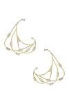 Buy_Esme By Aashna Dalmia_Gold Plated Crystals Studded Earrings _at_Aza_Fashions