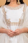 Buy_Priya Chaudhary_White Chanderi Silk Sheer Dupatta_Online_at_Aza_Fashions