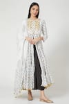 Buy Yuvraani Jaipur White Crepe, Muslin, Shantoon, Chinon Chiffon Round Printed Anarkali Set at Aza Fashions Buy_Yuvraani Jaipur_White Crepe, Muslin, Shantoon, Chinon Chiffon Round Printed Anarkali Set _at_Aza_Fashions