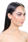 Shop_Aakarsha By Ajay_Gold Plated Kundan Maangtikka _at_Aza_Fashions