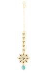 Buy_Aakarsha By Ajay_Gold Plated Kundan Maangtikka _at_Aza_Fashions